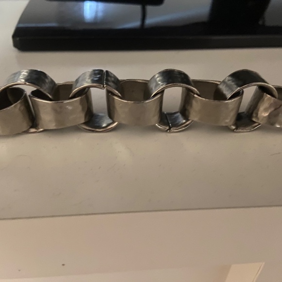 Kenneth Lane silver links bracelet - Picture 2 of 2